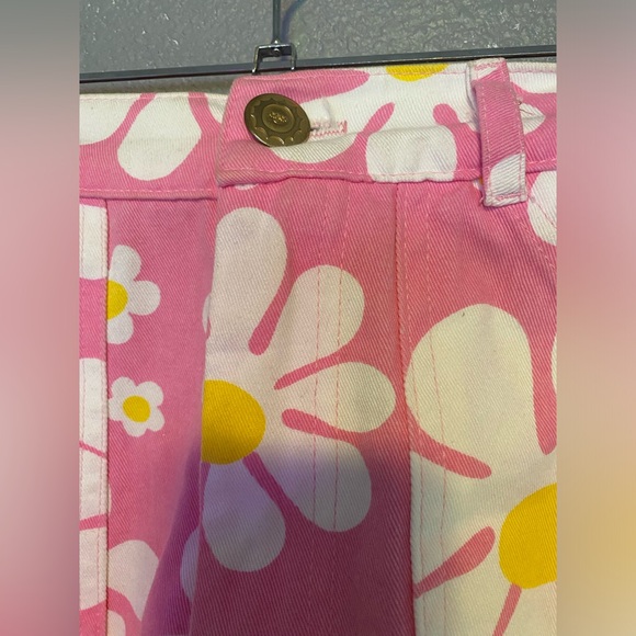 Big Bud Press pink LAZY DAISY work pants SHORTS XS - Picture 2 of 4